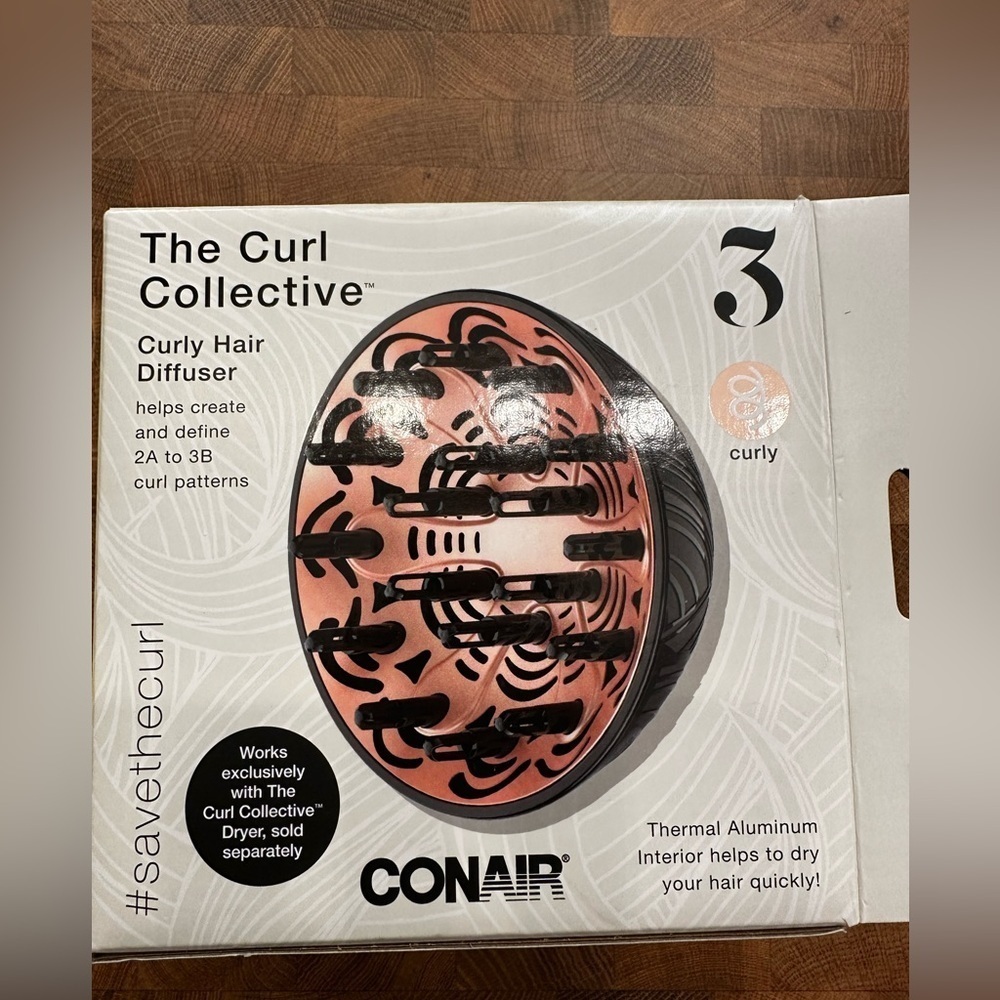 Conair The Curl Collective Diffuser 3 Wavy to Curly, Pink